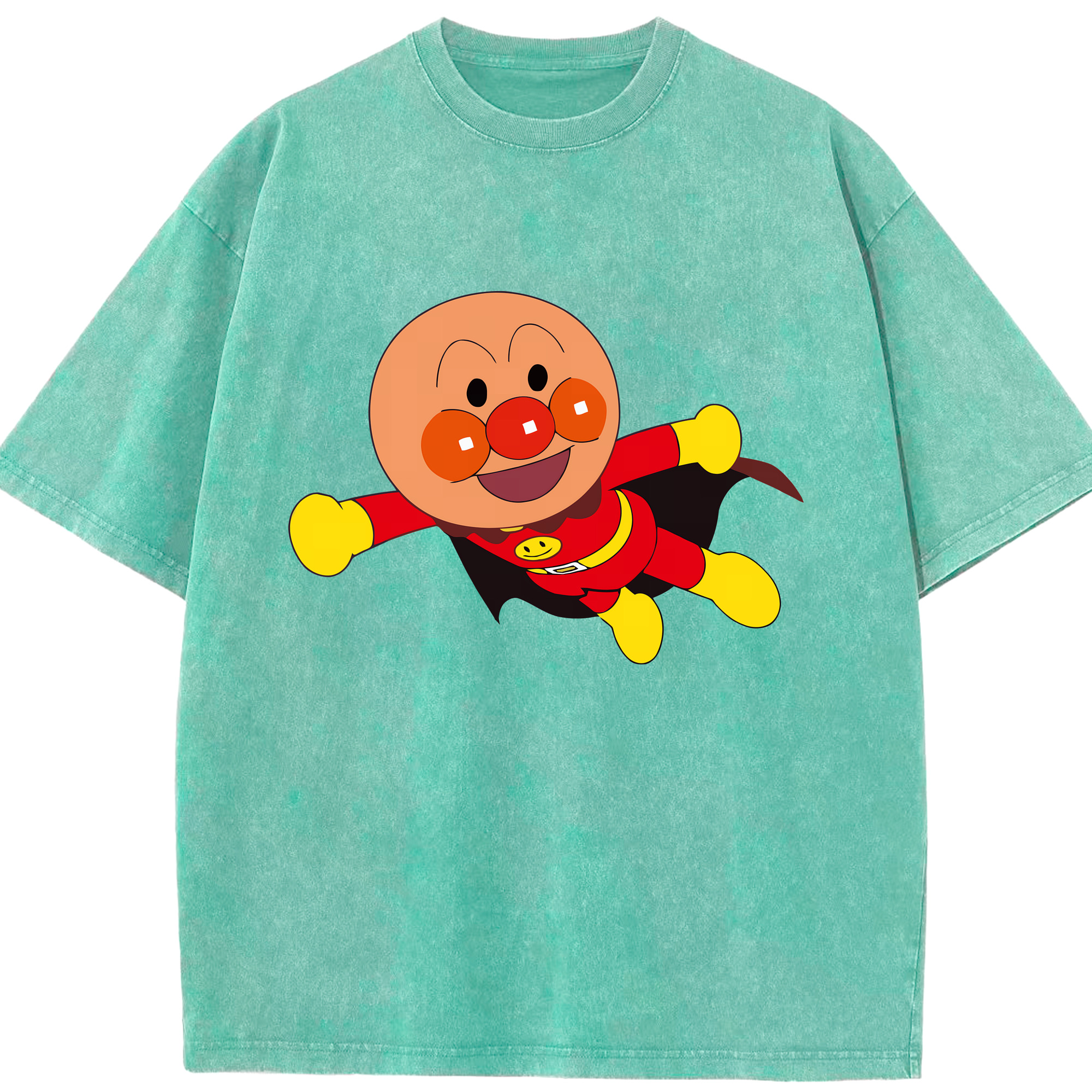 （画像用） アンパンマン Anpanman 綿100% ヴィンテージ風 半袖Tシャツ（フロントプリント）